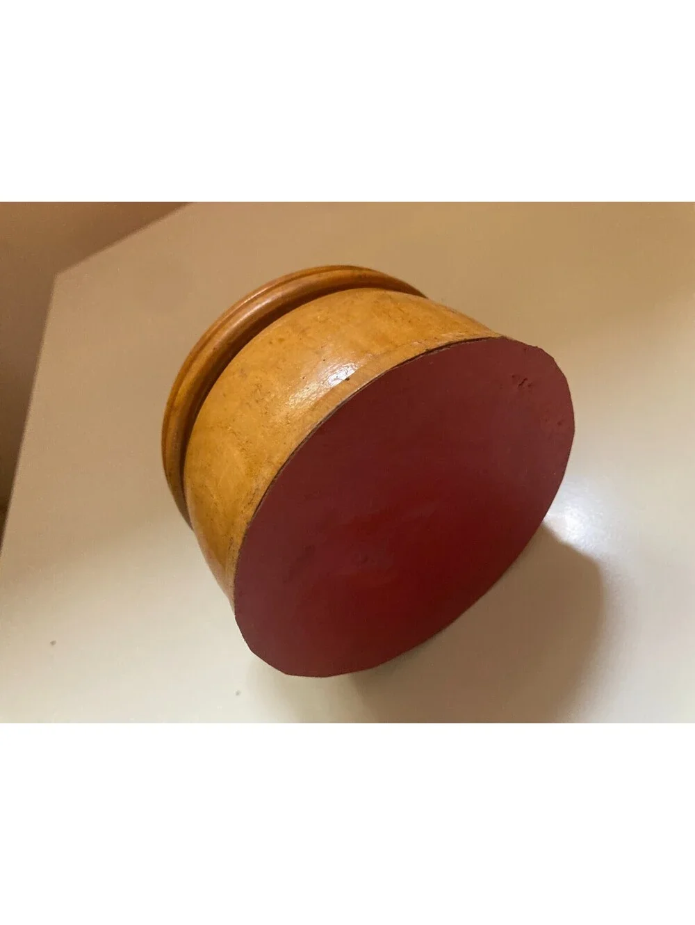 Vintage 5 Pc Hard Wood Coaster Set in Box